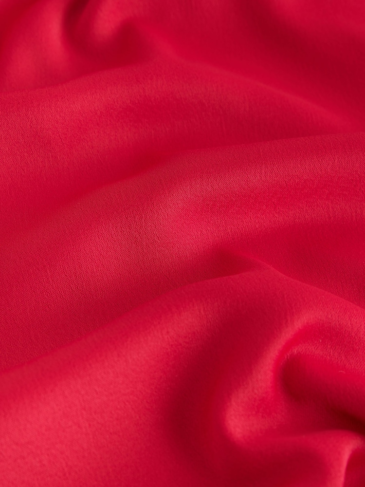Red Satin Barrel Trousers - Image 7 of 7 Red Satin Barrel Trousers - Image 7 of 7