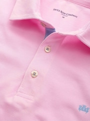 Rosa claro - Camisa polo de manga curta em piquê de algodão clássico da Savile Row Company - Imagem 5 de 5