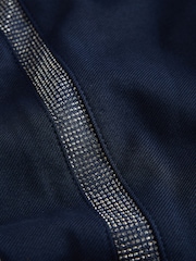 Navy Blue Sparkle Side Stripe Straight Leg Trousers - Image 7 of 8