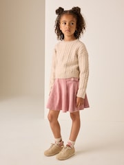 Pink Pleated Jersey Cord Skirt (3-16yrs) - Image 2 of 4