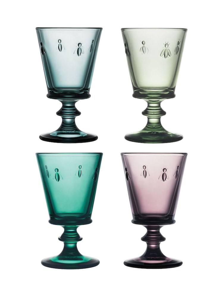 La Rochère Set of 4 Mixed Colours Bee Stemmed Wine Glasses 24CL - Image 4 of 4
