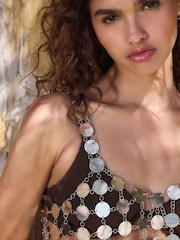 Silver Disco Mirror Sleeveless Top - Image 2 of 6