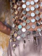 Silver Disco Mirror Sleeveless Top - Image 3 of 6