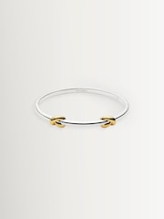 Missoma Silver Tone Lucy Williams Knot Hinged Bangle - Image 1 of 6