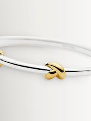 Missoma Silver Tone Lucy Williams Knot Hinged Bangle - Image 3 of 6