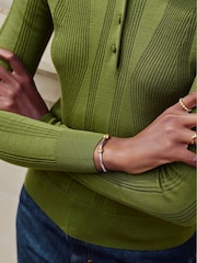 Missoma Silver Tone Lucy Williams Knot Hinged Bangle - Image 5 of 6
