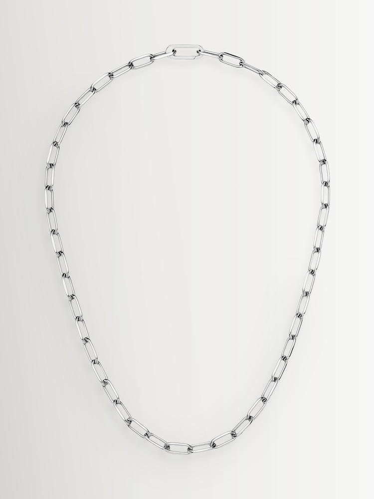 Missoma Silver Tone Classic Paperclip Chain Necklace - Image 1 of 3 Missoma Silver Tone Classic Paperclip Chain Necklace - Image 1 of 3