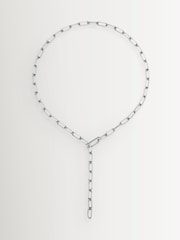 Missoma Silver Tone Classic Paperclip Chain Necklace - Image 2 of 3