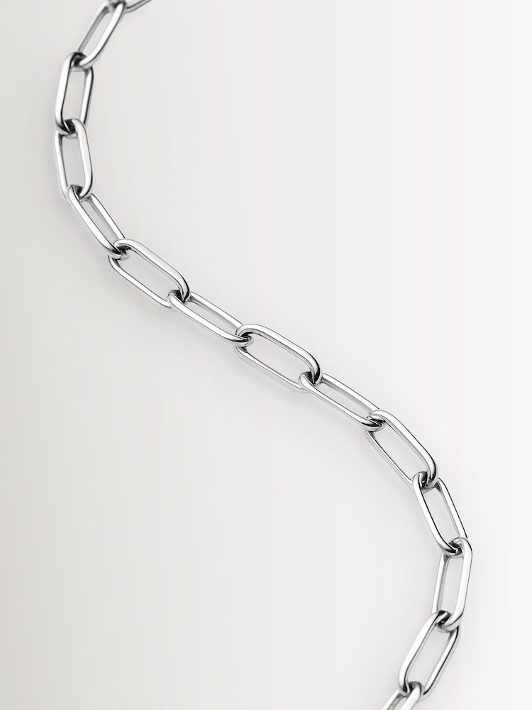 Missoma Silver Tone Classic Paperclip Chain Necklace - Image 3 of 3 Missoma Silver Tone Classic Paperclip Chain Necklace - Image 3 of 3