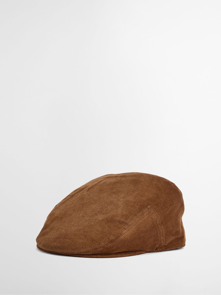 Barbour® Brown Bayfield Cordruoy Flat Cap - Image 1 of 8