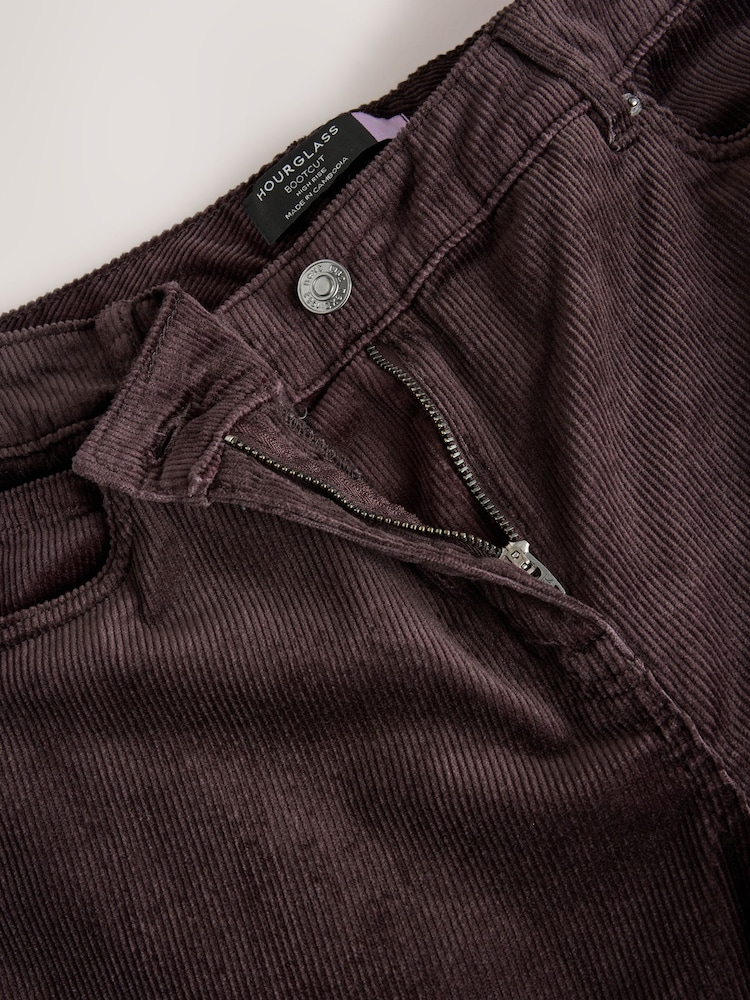 Čokoladno braon - Hourglass Cord Bootcut Trousers with Modal - Slika 7 od 7 Čokoladno braon - Hourglass Cord Bootcut Trousers with Modal - Slika 7 od 7