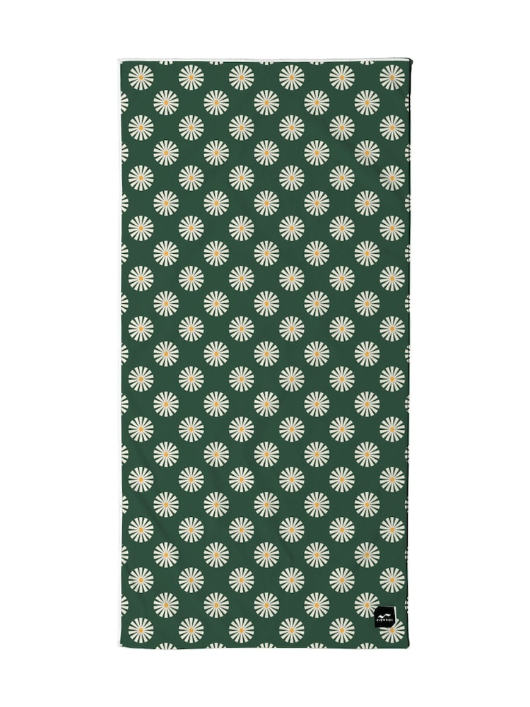 SlowTide Green Sun Dazed Cotton Artistic Beach Towel - Image 1 of 1