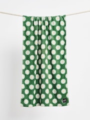 SlowTide Green Sun Dazed Cotton Artistic Beach Towel - Image 3 of 6
