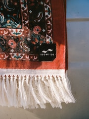 SlowTide Burgundy Haven Cotton Artistic Beach Towel - Image 2 of 8