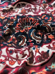 SlowTide Burgundy Haven Cotton Artistic Beach Towel - Image 3 of 8