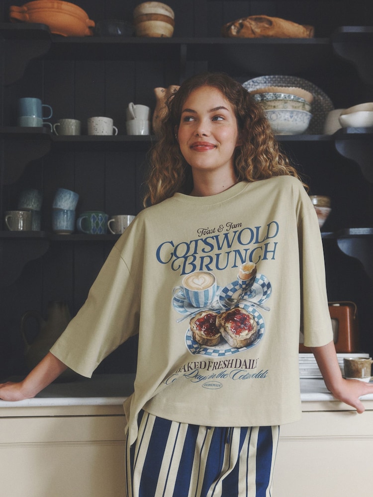 Green Cotswolds Bake Short Sleeve Pyjamas - Image 2 of 5 Green Cotswolds Bake Short Sleeve Pyjamas - Image 2 of 5