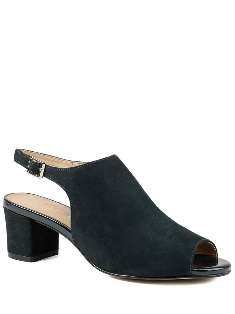 נעלי סירה בצבע כחול כהה - Jones Bootmaker סנדלי עור אלגנטיים עם פתח לבוהן ורצועה אחורית, דגם Xandra - תמונה 1 מתוך 5