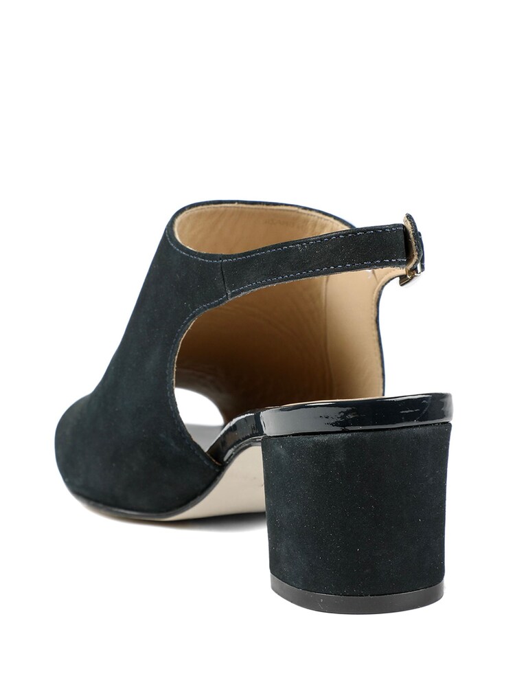 נעלי סירה בצבע כחול כהה - Jones Bootmaker סנדלי עור אלגנטיים עם פתח לבוהן ורצועה אחורית, דגם Xandra - תמונה 5 מתוך 5