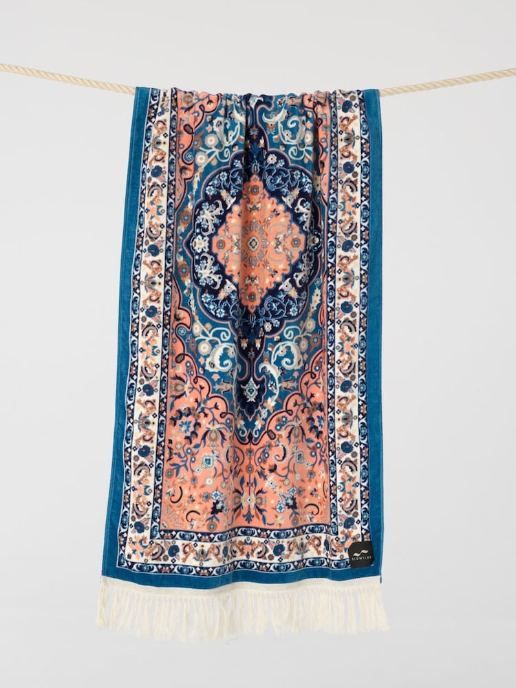SlowTide Guava Haven Cotton Artistic Beach Towel - Image 6 of 6