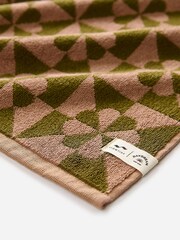 SlowTide Mousse Bex Cotton Printed Patterned Bath Towel - Image 2 of 2