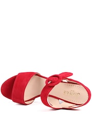 Jones Bootmaker Red Suede Garnett Smart Leather Sandals - Image 6 of 6
