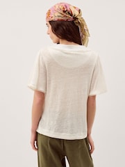 Monsoon Logan Linen T-Shirt - Imaginea 3 din 4