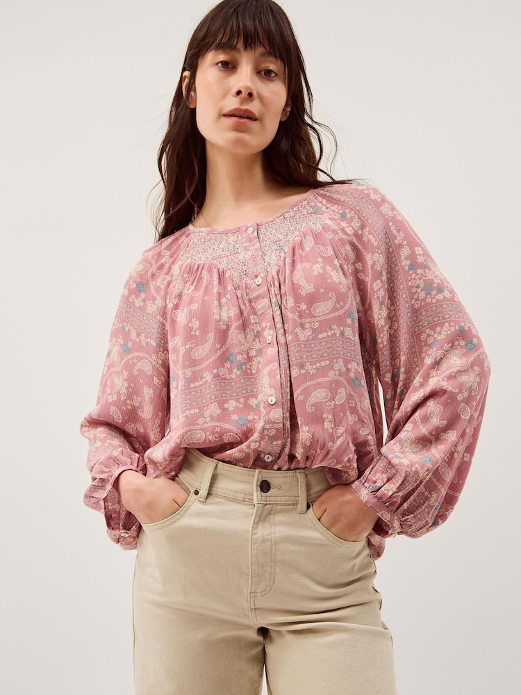 Monsoon Pink Mandy Paisley Print Blouse - Image 1 of 5