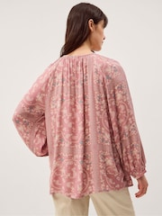 Monsoon Pink Mandy Paisley Print Blouse - Image 4 of 5
