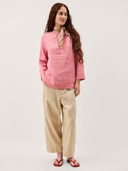 Bluză din lenjerie cu nasturi Monsoon Alexis - Imaginea 4 din 5