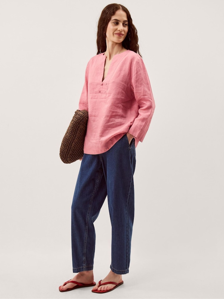 Bluză din lenjerie cu nasturi Monsoon Alexis - Imaginea 5 din 5