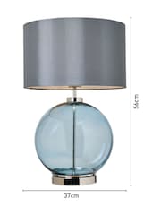 BHS Blue Nickel Metro Ball Table Lamp - Image 3 of 7