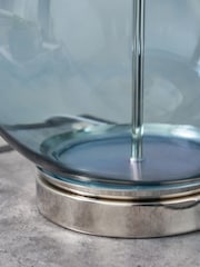 BHS Blue Nickel Metro Ball Table Lamp - Image 5 of 7