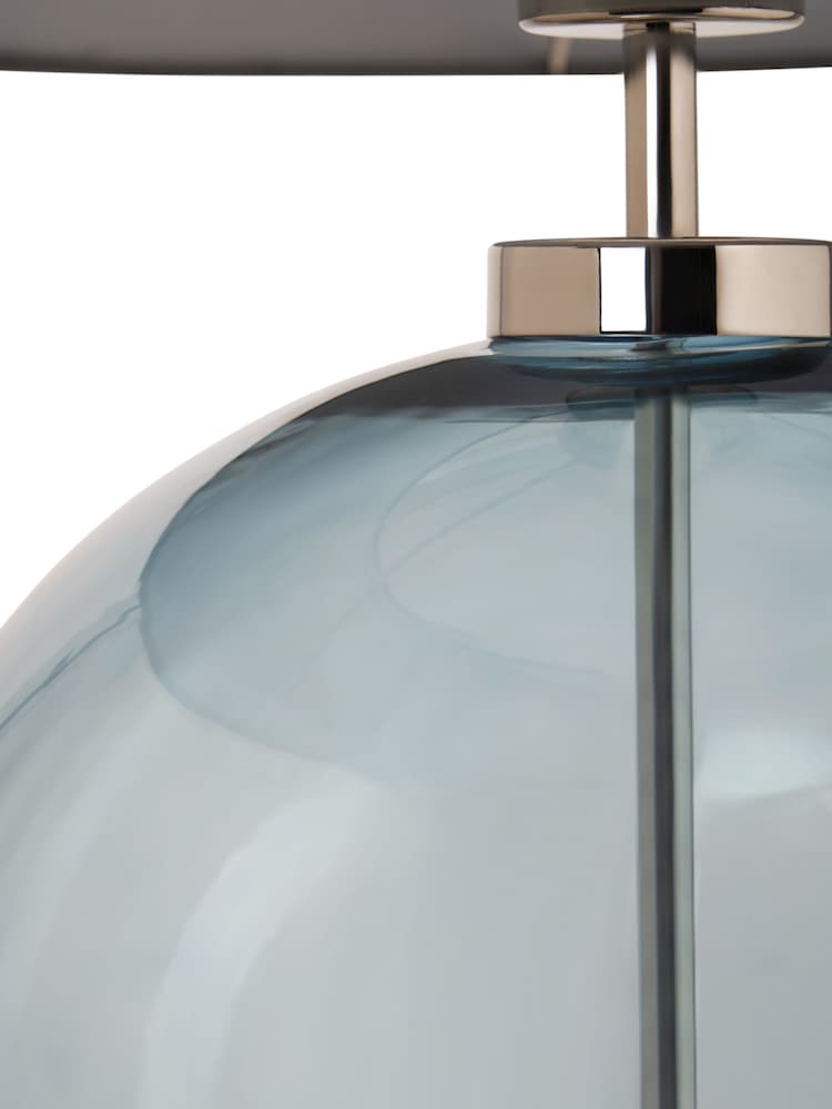 BHS Blue Nickel Metro Ball Table Lamp - Image 7 of 7