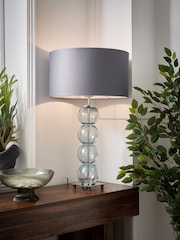 BHS Blue Nickel Metro Ball Stacked Table Lamp - Image 2 of 7