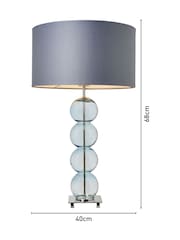 BHS Blue Nickel Metro Ball Stacked Table Lamp - Image 3 of 7