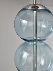 BHS Blue Nickel Metro Ball Stacked Table Lamp - Image 5 of 7