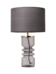 BHS Willow Ribbed Glass Base Table Lamp - Image 6 of 7