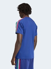 adidas originals Blue 3 Stripes T Shirt - Image 2 of 6