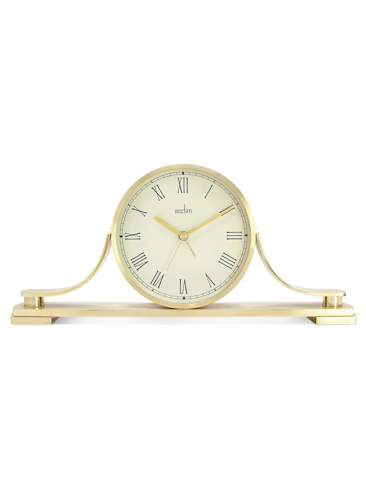 Acctim Clocks Brass Effect Wardley Metal Table Clock - Image 1 of 5