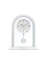 Acctim Clocks Silver tone Colney Glass and Metal table clock - Image 1 of 5
