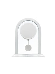 Acctim Clocks Silver tone Colney Glass and Metal table clock - Image 5 of 5