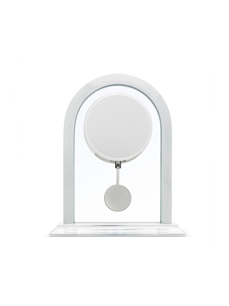 Acctim Clocks Silver tone Colney Glass and Metal table clock - Image 5 of 5