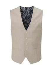 Skopes Natural Aurelio Houndstooth Check Waistcoat - Image 5 of 6
