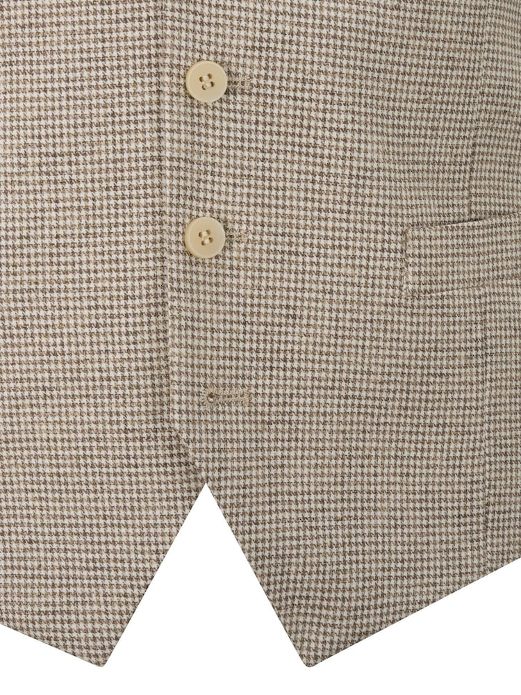 Skopes Natural Aurelio Houndstooth Check Waistcoat - Image 6 of 6