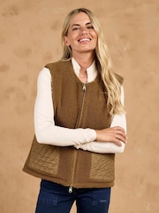Toggi Brown Carney Reversible Fleece Gilet - Image 1 of 8