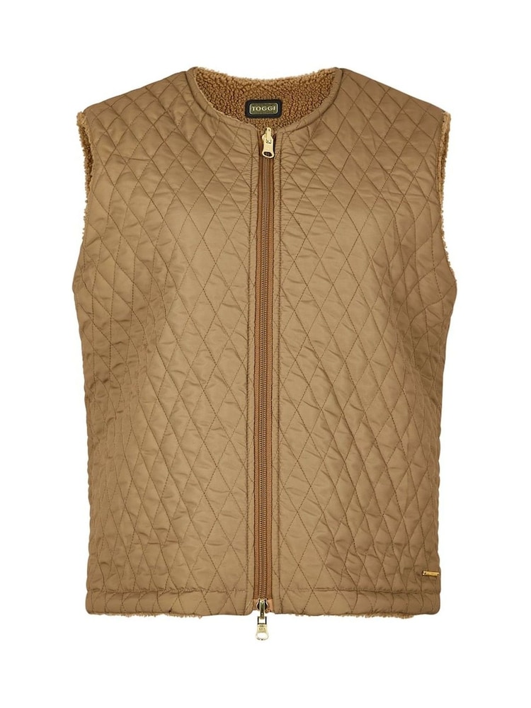 Toggi Brown Carney Reversible Fleece Gilet - Image 8 of 8
