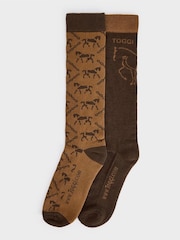 Toggi Brown Atrium Socks 2 Pack - Image 1 of 2