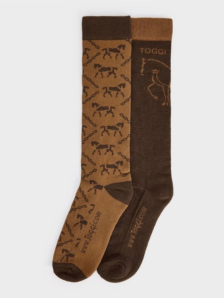 Toggi Brown Atrium Socks 2 Pack - Image 1 of 2