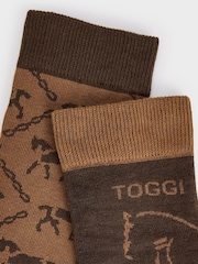 Toggi Brown Atrium Socks 2 Pack - Image 2 of 2