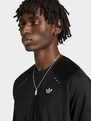 adidas originals Black Tech Trefoil Essentials Polyester T-Shirt - Image 4 of 6